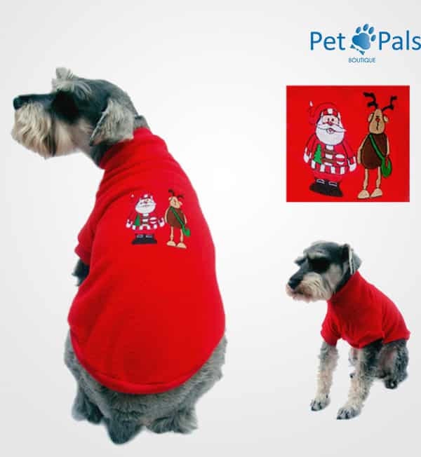 Suéter para perro bordado