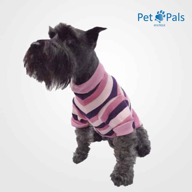 Suéter tejido rosa para perro
