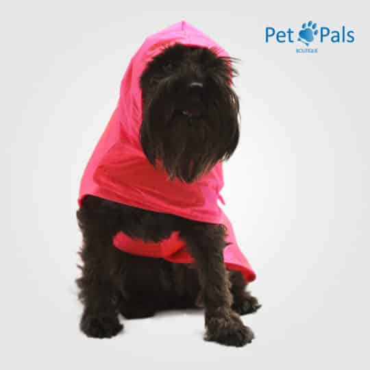 Rainy coat impermeable para perro rosa frente