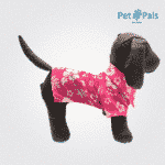 Camisa hawaiana rosa para perro